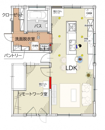 LDKをスッキリさせる、隣室の活用