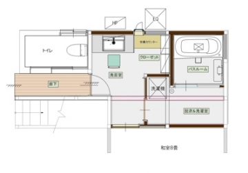 居心地のよいオリジナル洗面カウンター